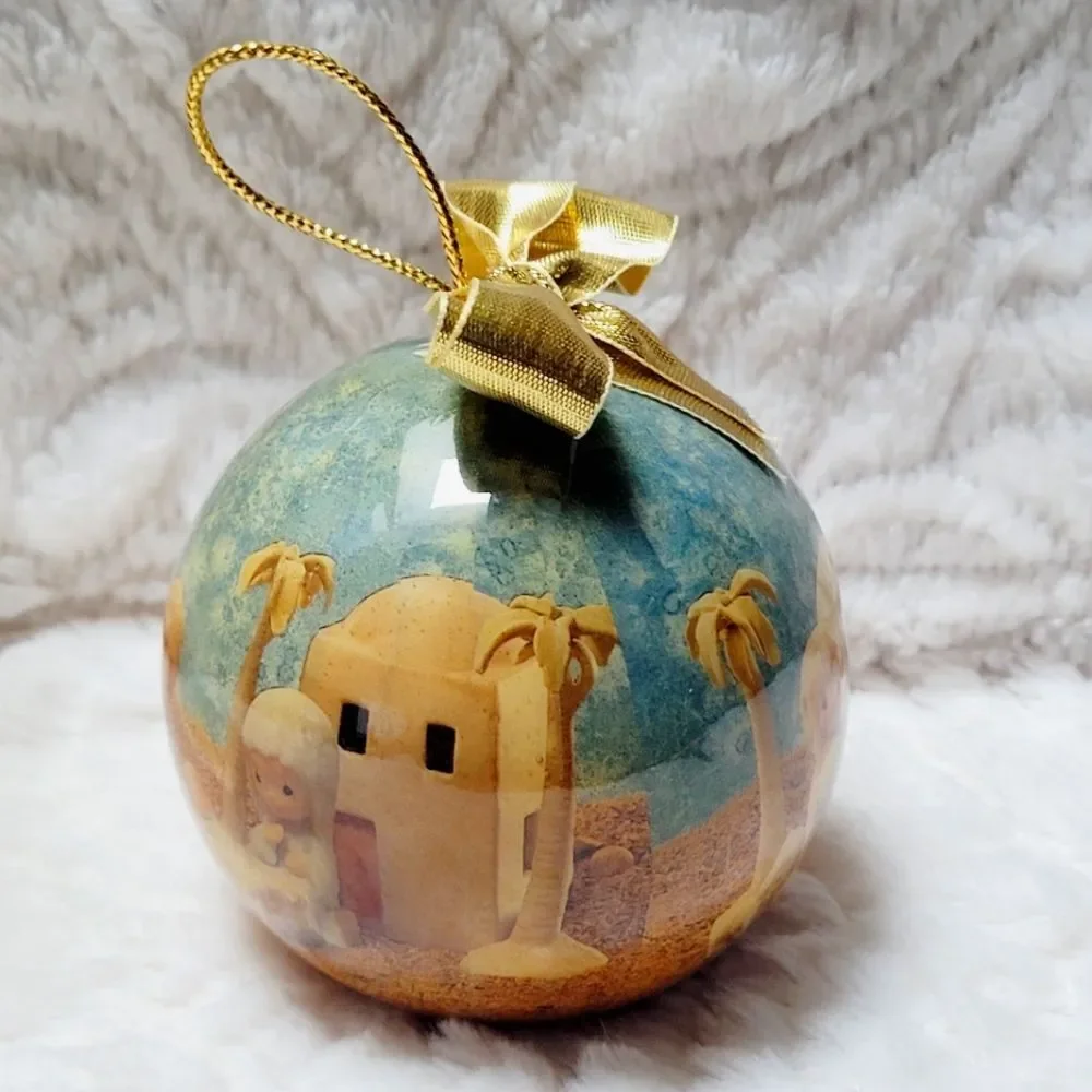 VTG Enesco Precious Moments Collection Christmas Nativity Ornament 3